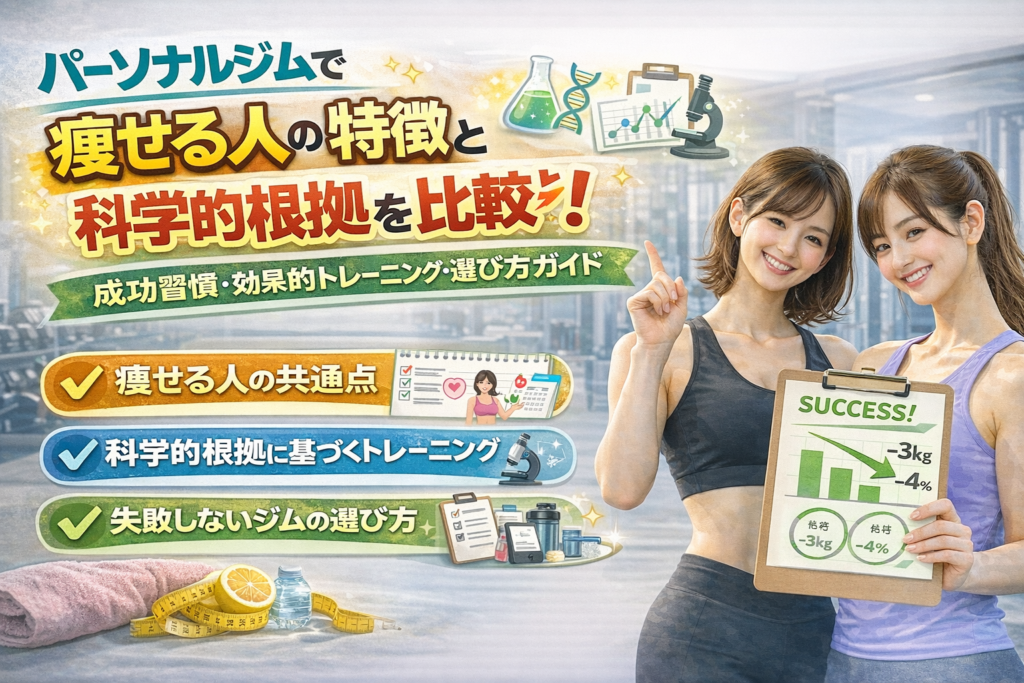 パーソナルジムで痩せる人の特徴と科学的根拠を比較！成功習慣・効果的トレーニング・選び方ガイド