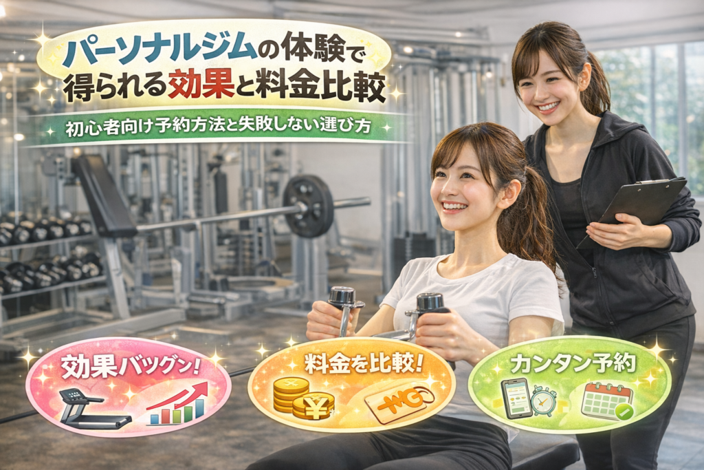 パーソナルジムの体験で得られる効果と料金比較｜初心者向け予約方法と失敗しない選び方