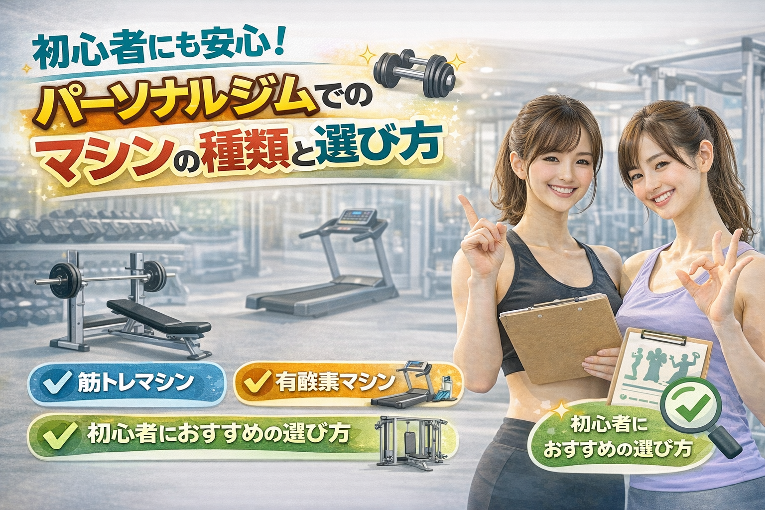 初心者にも安心！パーソナルジムでのマシンの種類と選び方