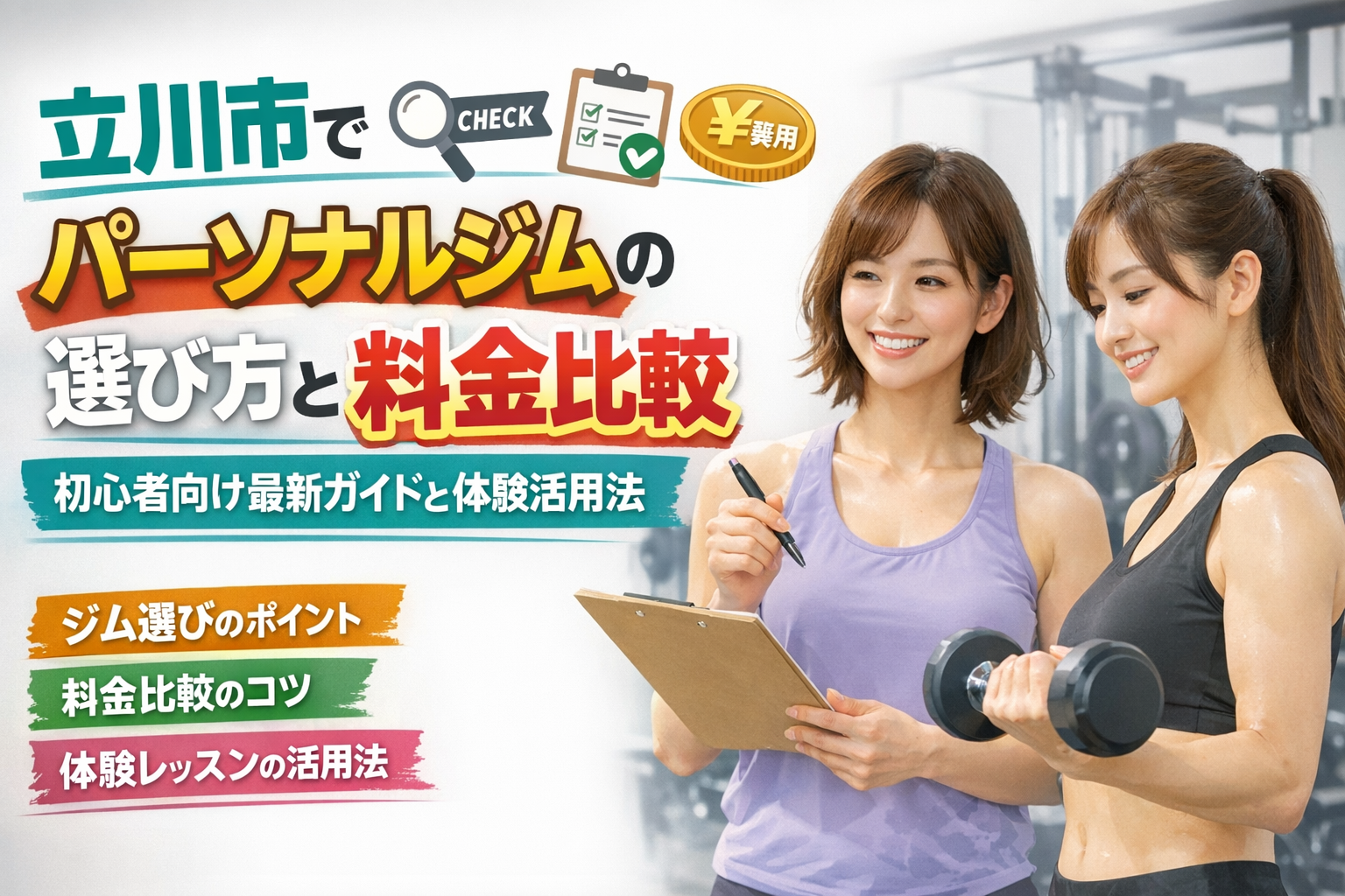 立川市でパーソナルジムの選び方と料金比較｜初心者向け最新ガイドと体験活用法