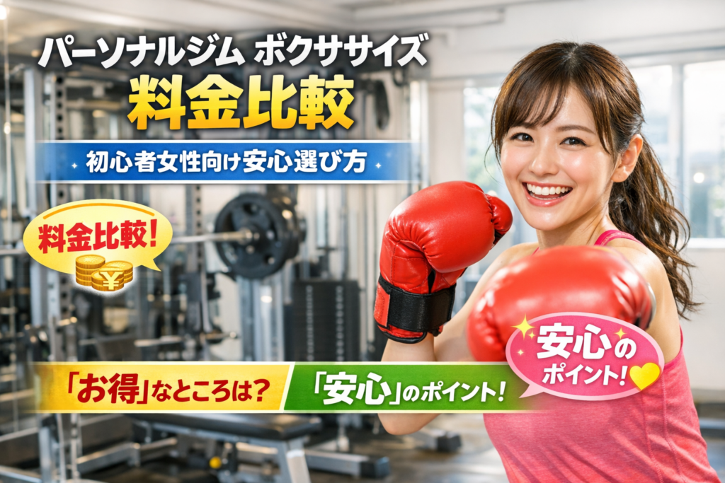 パーソナルジムでボクササイズを始めるダイエット成功への料金比較と初心者女性に安心の選び方