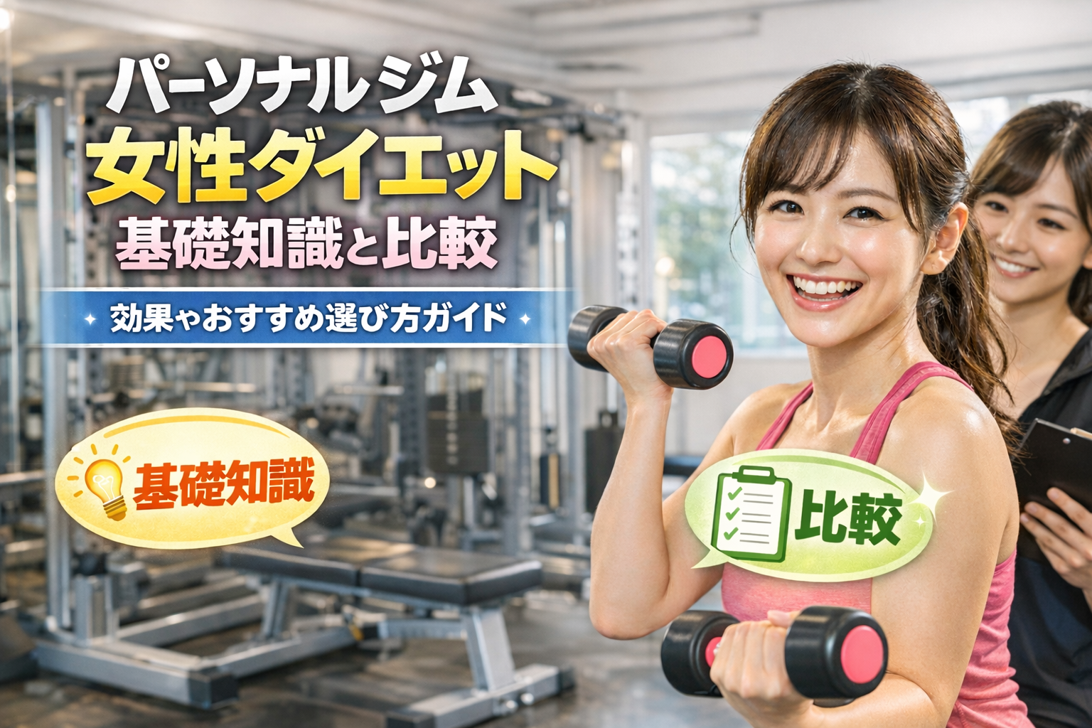 パーソナルジムで女性がダイエットするための基礎知識と比較｜効果やおすすめ選び方ガイド